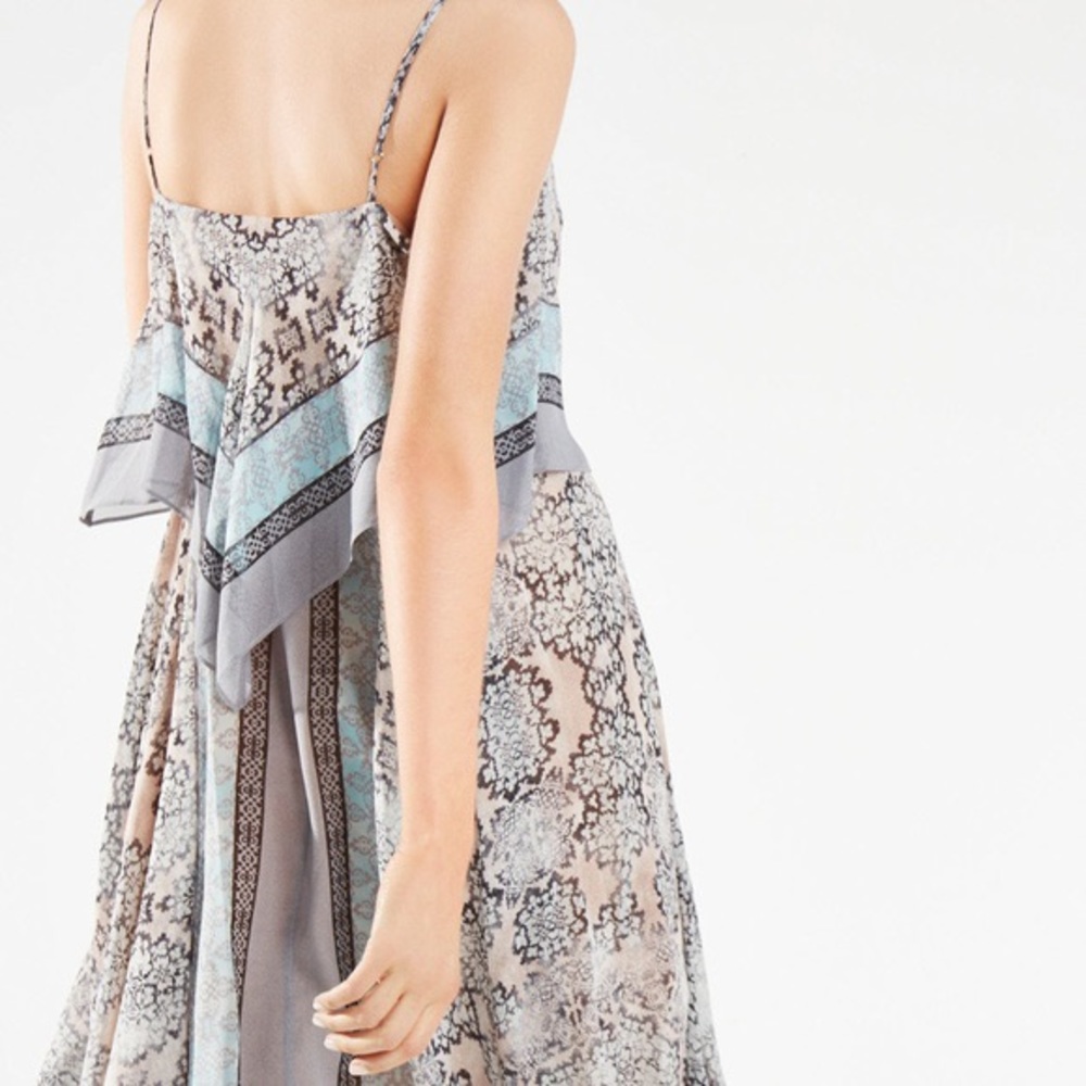 BCBGMaxAzria Novah Handkerchief Silk Chiffon Dress - Picture 4 of 11